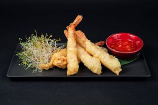 5 krewetek w tempurze