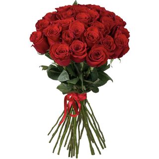Букет з 21 червоної троянди 