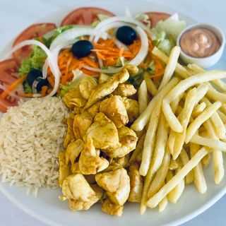 Kebab Porco com Caril