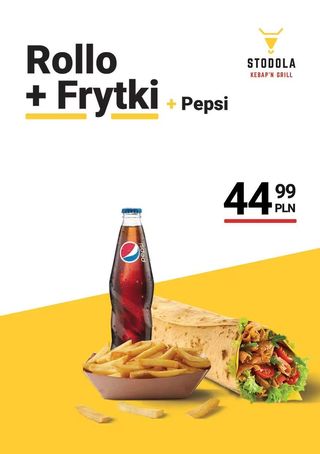Rollo + frytki + Pepsi 0,2