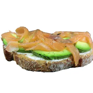 Tostada Aguacate Y Salmón (Media)