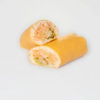 Salmon spicy burrito