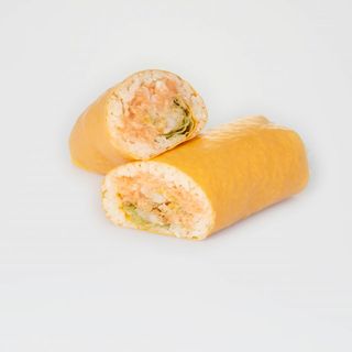 Salmon spicy burrito