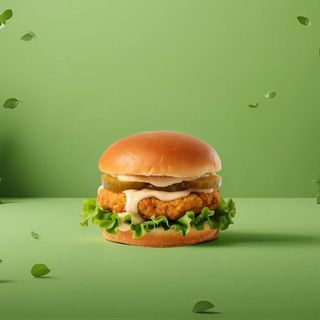 Vegetarian chicken burger special