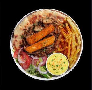 BOX | XL Gyros Pollo con Halloumi Fries