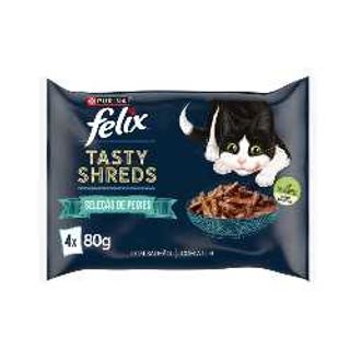 Tasty Shreds Seleção de Peixes Molho - Felix 4x80g