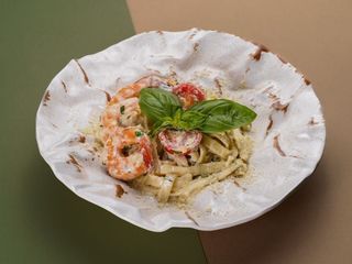 Фетучіне з креветками (350g)