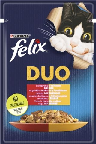FELIX Fantastic Duo з яловичиною та птицею, 85г