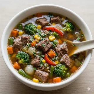 Sopa De Ternera Con Verduras