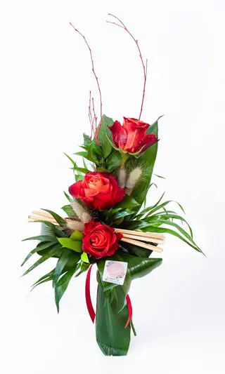 Ramo 3 Rosas (Cor Fogo)