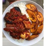 White Rice Spaghetti, Meat, Dodo and Egg