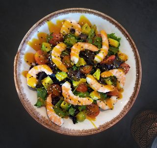 Salada de Camarão e Abacate