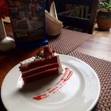 Red velvet cake with cream cheese frosting