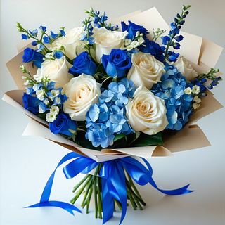 White With Blue Blend