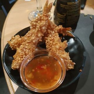 52. Gambas con Almendras, 6 Unidades