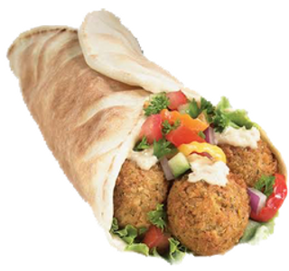 Piadina falafel vegetariana