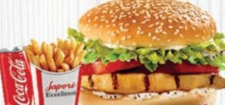 Grilled chicken burger menu