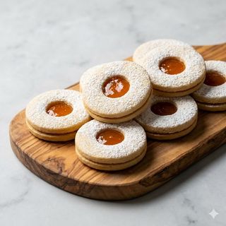 Occhi di bue alla marmellata albicocca