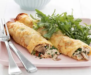 crêpe poulet champignon