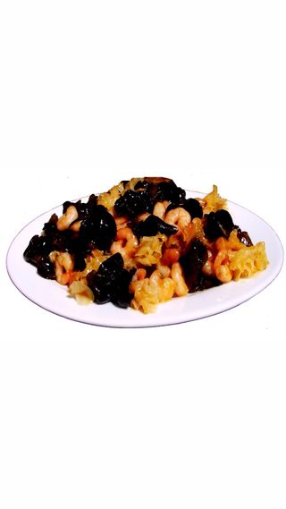 194. Скариди с китайски бяла и черна гъби 700г