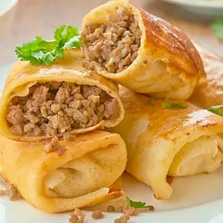 pancakes with meat