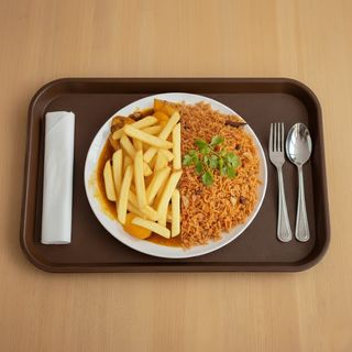 Chips Pillawo and Beef