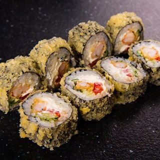 Теплий рол з креветкою