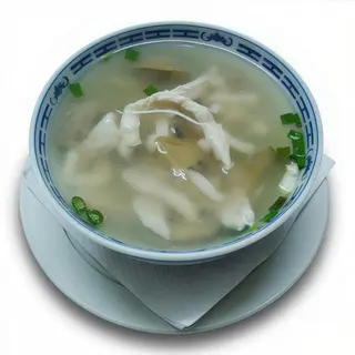 Sopa de champiñones y pollo