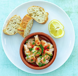 Garlic prawns