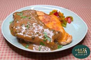 Cotlet porc sos piper verde..