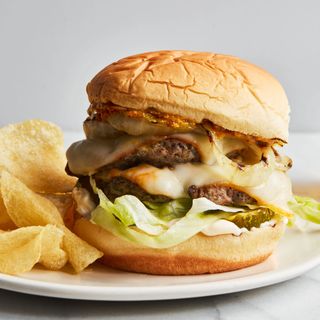 Cheeseburger Duplo de Carne de Vaca