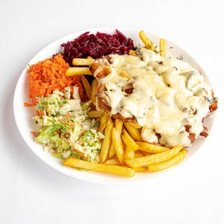 Schabowy z serem i pieczarkami