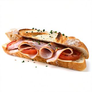 Bocadillo de pata asada con tomate y orégano