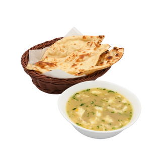 Chicken Sweet Corn Soup + Butter Naan