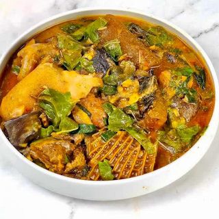 Oha soup + choice of swallow + 2 meat