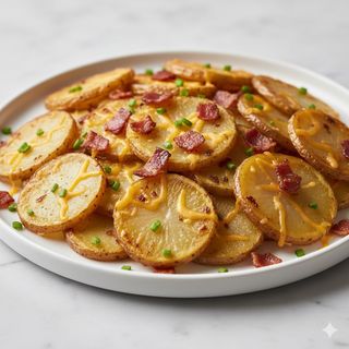Patatas Dólar Caseras Con Bacon Y Cheddar