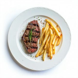 Ternera Con Patatas Fritas