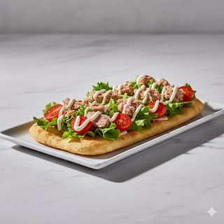 Tonno, pomodoro, lattuga e maionese in teglia