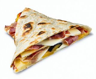 Piadina con porchetta, melanzane e scamorza