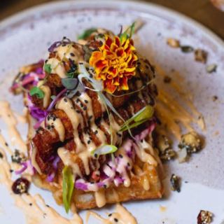 Smoked Crispy Chicken Gofre