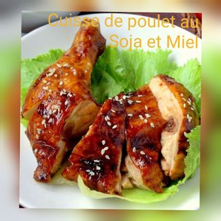 1/4 DE POULET MARINÉ AUX SOJA ET MIEL