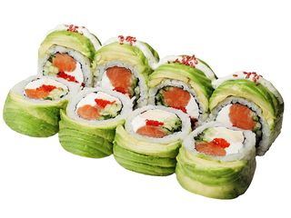 Rolka z łososiem wędzonym i sosem limonkowym (320g)