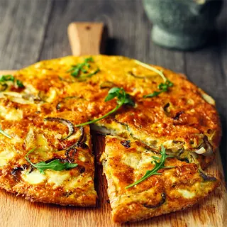 Tortilla De Patatas Con Jamón Y Queso