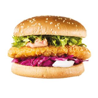 Ретро бургер с хрупкаво пиле