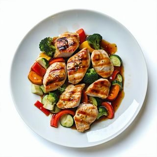 186 Pollo saltato con verdure