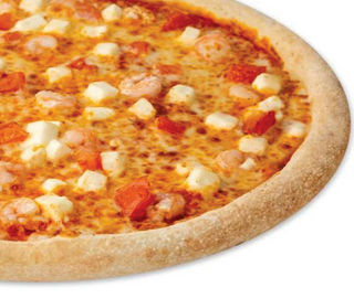 Пицца Томатная с креветками на традиционном тесте 23 см 