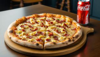 Menú pizza carbonara (33 cm.)