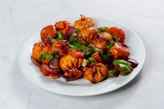 Vegetable fried chilly momo