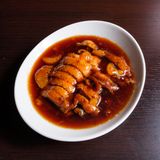 42) Anatra fritta in salsa agrodolce al mandarino