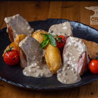 Muschiulet de porc in sos de piper verde